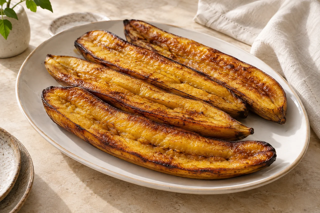 AI-generated illustration of Baked plantains